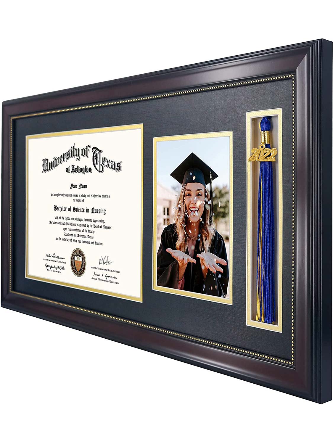 Mahogany Academic Certificate Diploma Frames - Various Sizes & Mat Colors Available