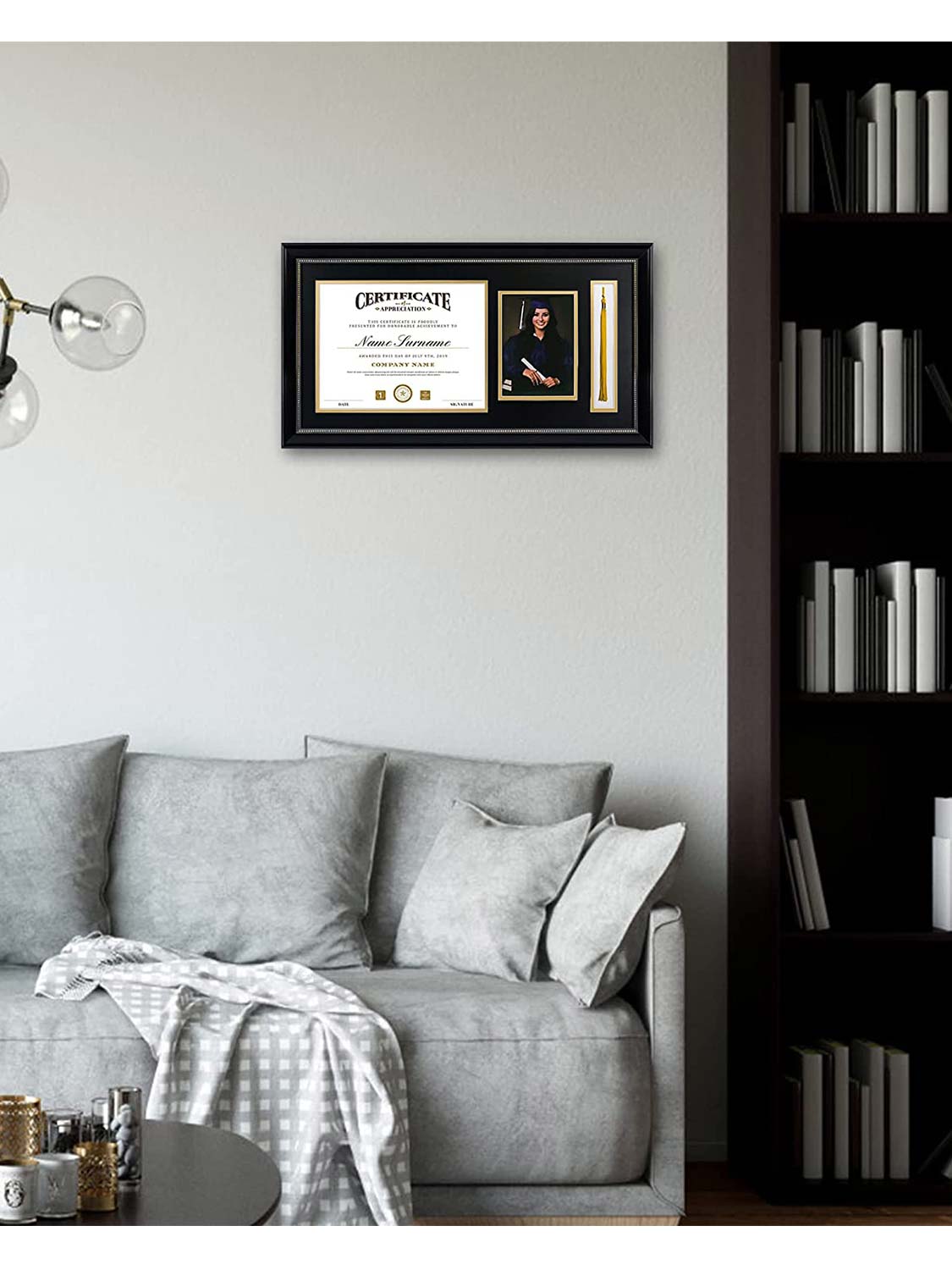 Black Academic Certificate Diploma Frames - Various Sizes & Mat Colors Available