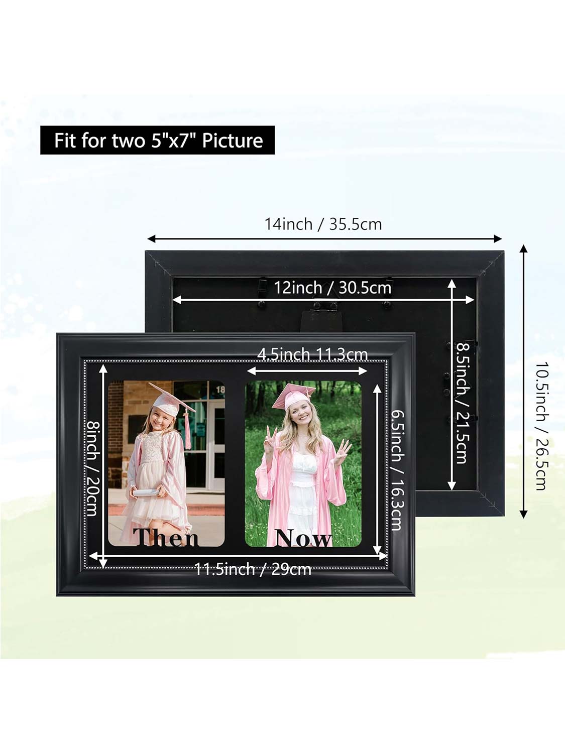 Double 5x7 Then and Now Picture Frame - 2 Styles Available