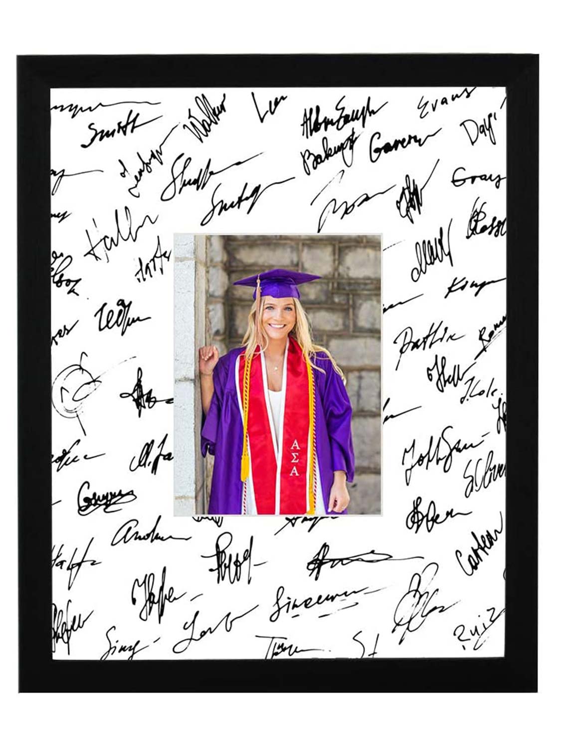 Signature Picture Frame with White Mat - Various Colors & Sizes Available