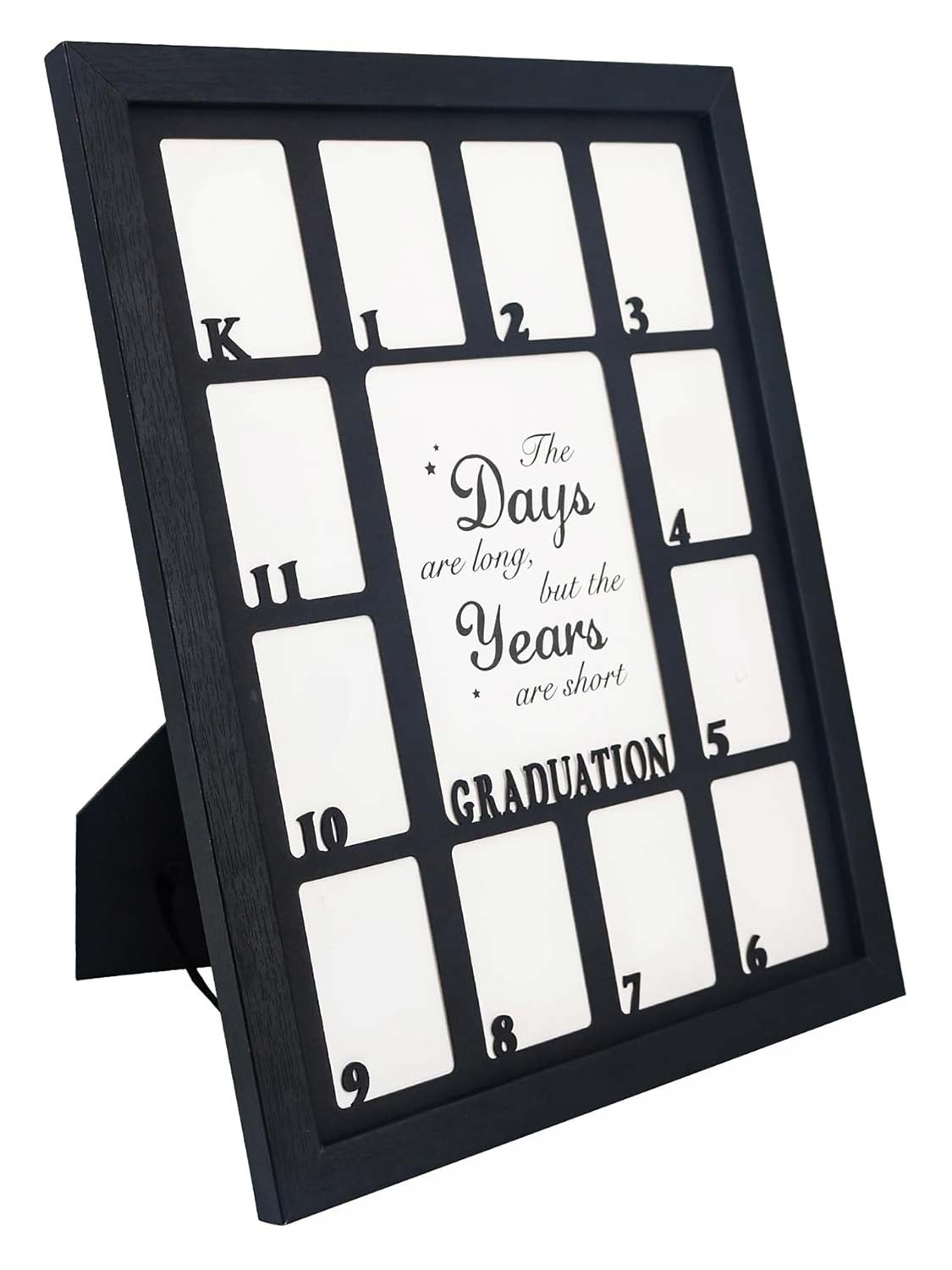 Black School Picture Frame for Pre-K to 12 Graduation Photo - 2 Sizes Available