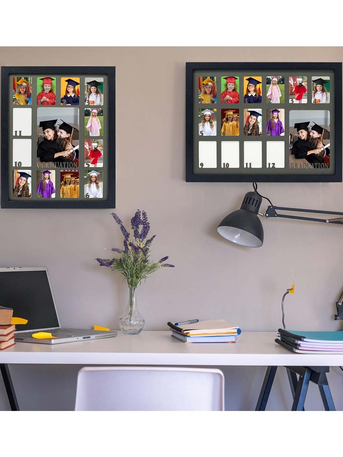Black School Picture Frame for Pre-K to 12 Graduation Photo - Various Colors & Sizes Available