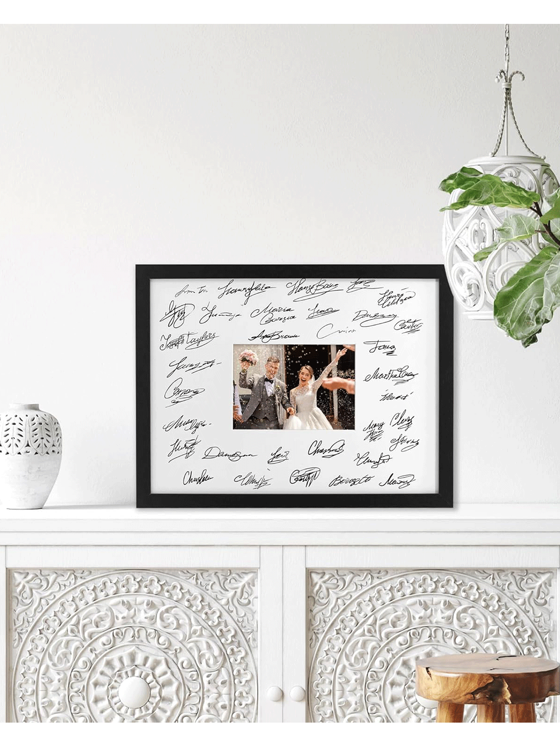 Signature Picture Frame with White Mat - Various Colors & Sizes Available
