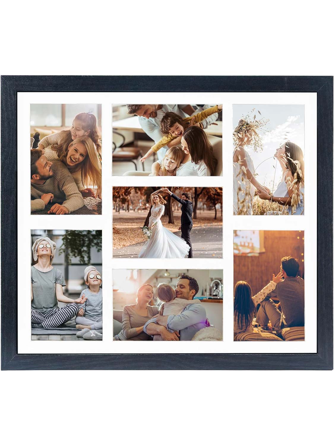 Graduation Photo Collage Frame Multi-Year School Picture Frame with 7 Openings 4x6 Pictures