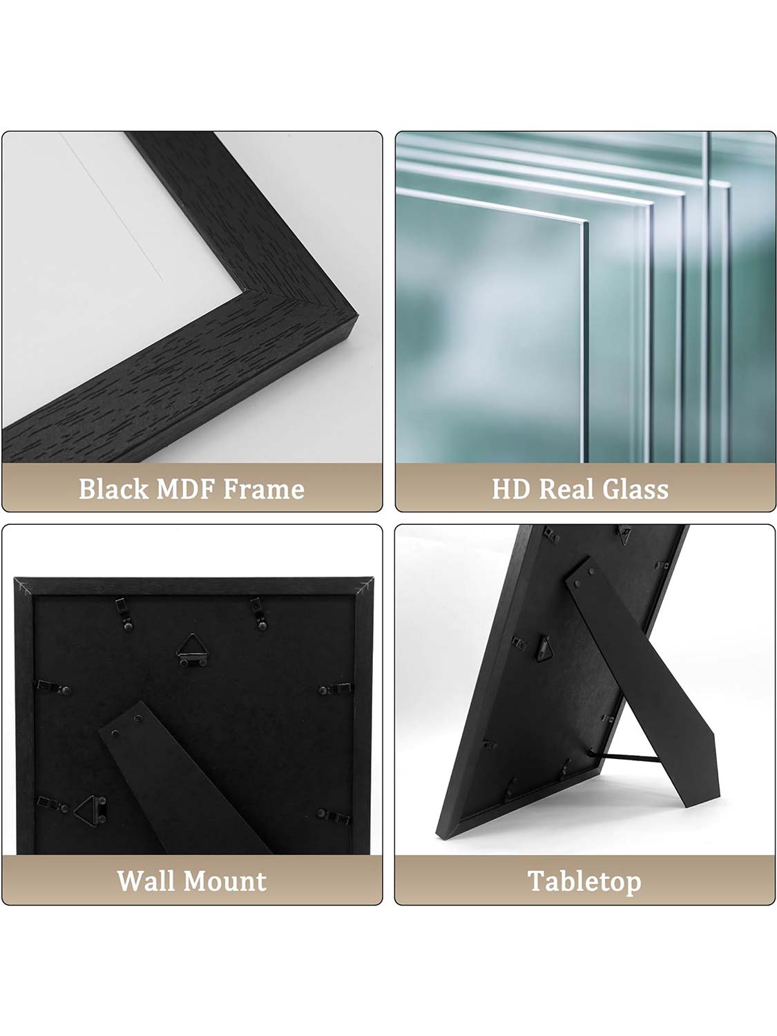 12 x 16 Anniversary Picture Frame Displays 13 Pictures DIY Names - 2 Colors Available