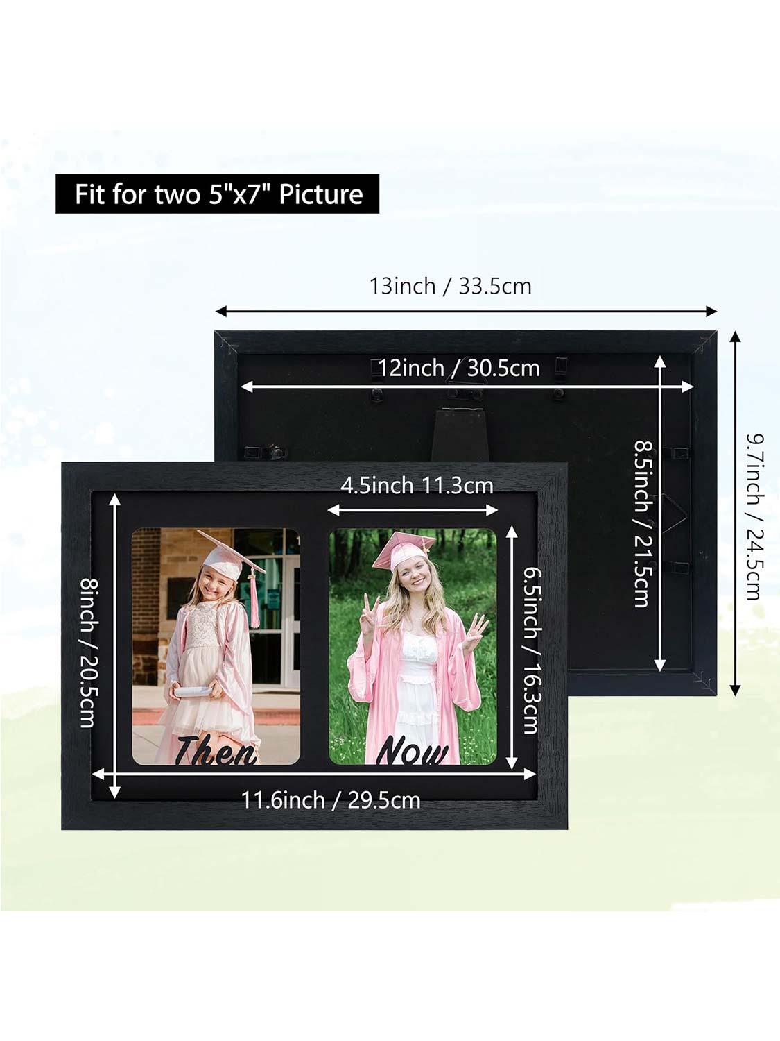 Double 5x7 Then and Now Picture Frame - 2 Styles Available