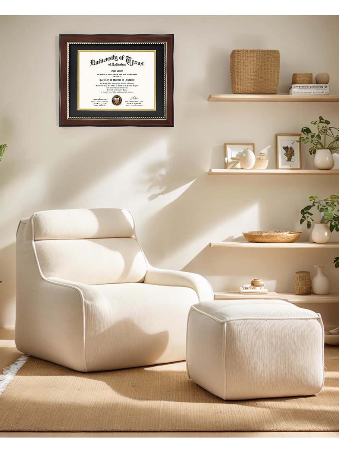 Mahogany Wooden Certificate Diploma Frames - Various Sizes & Mat Colors Available