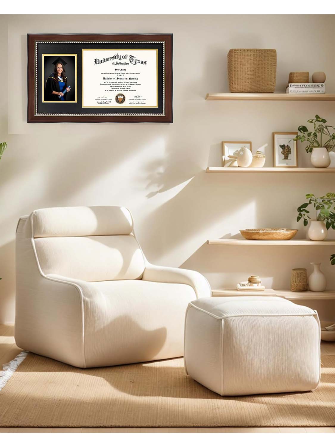 Mahogany Wooden Certificate Diploma Frames - Various Sizes & Mat Colors Available