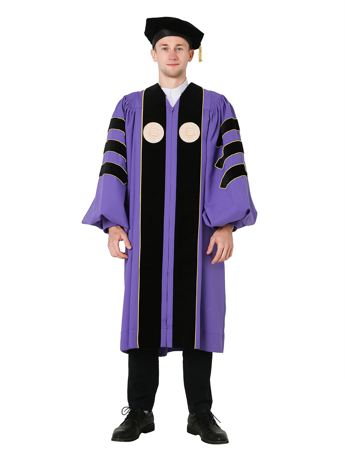 Custom Doctoral Tam & Gown Set - Optional Colors & Embroidery Available