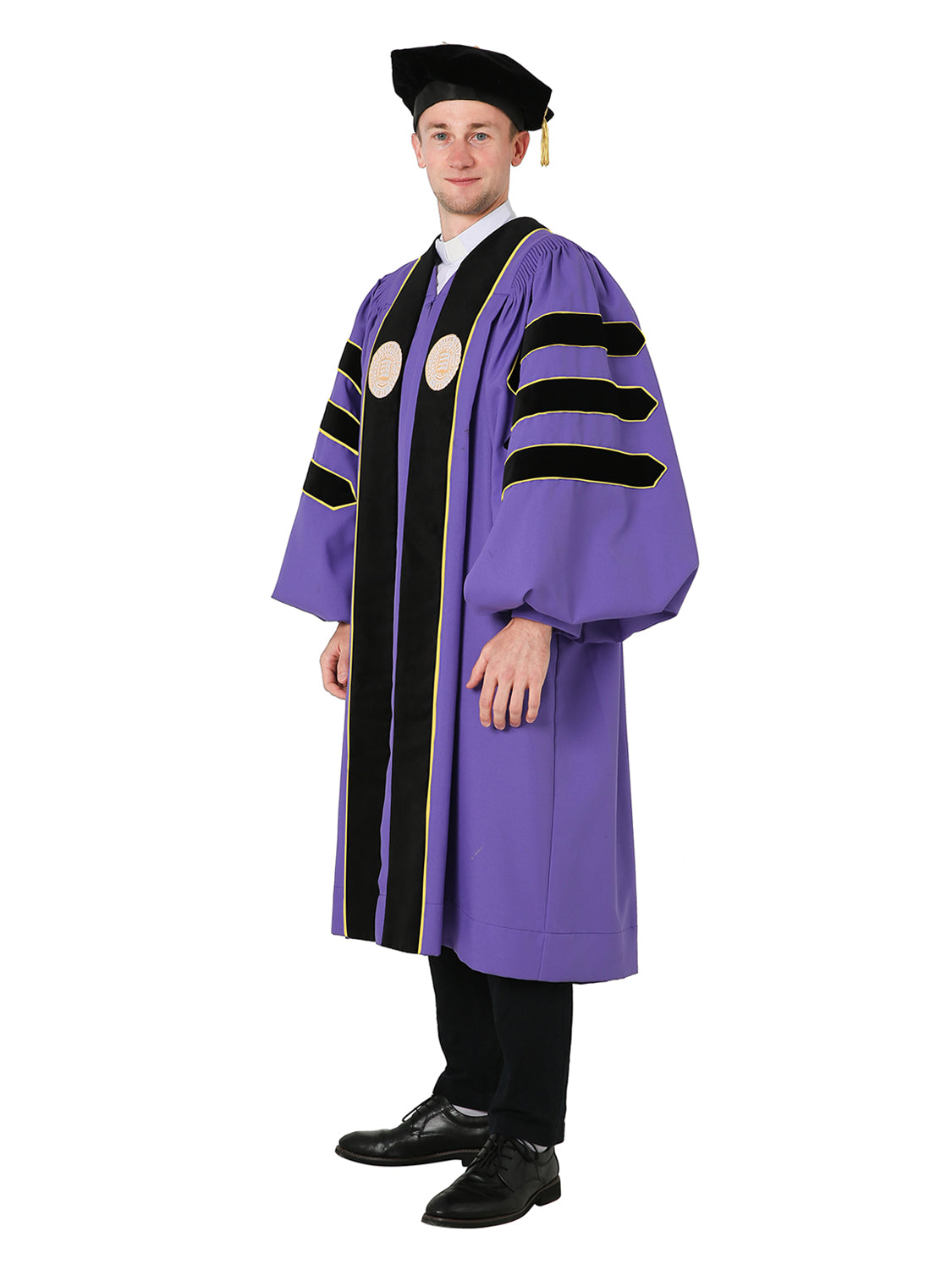 Custom Doctoral Tam & Gown Set - Optional Colors & Embroidery Available