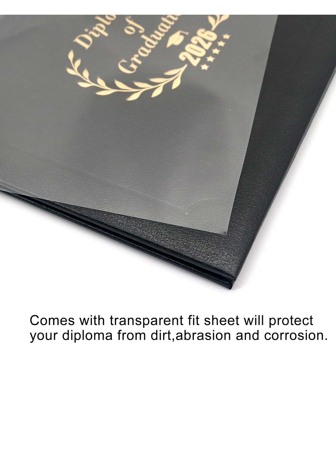 Class of 2026 Genuine Lychee Faux Leather Diploma Cover 8.5x11 - 2 Colors Available