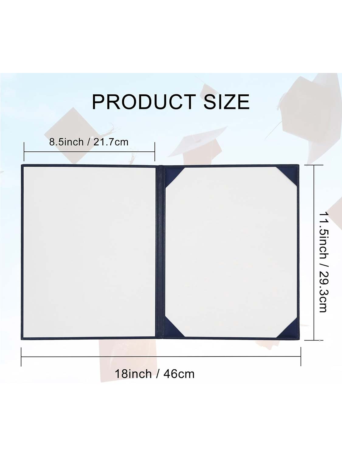 Class of 2026 Genuine Lychee Faux Leather Diploma Cover 8.5x11 - 2 Colors Available