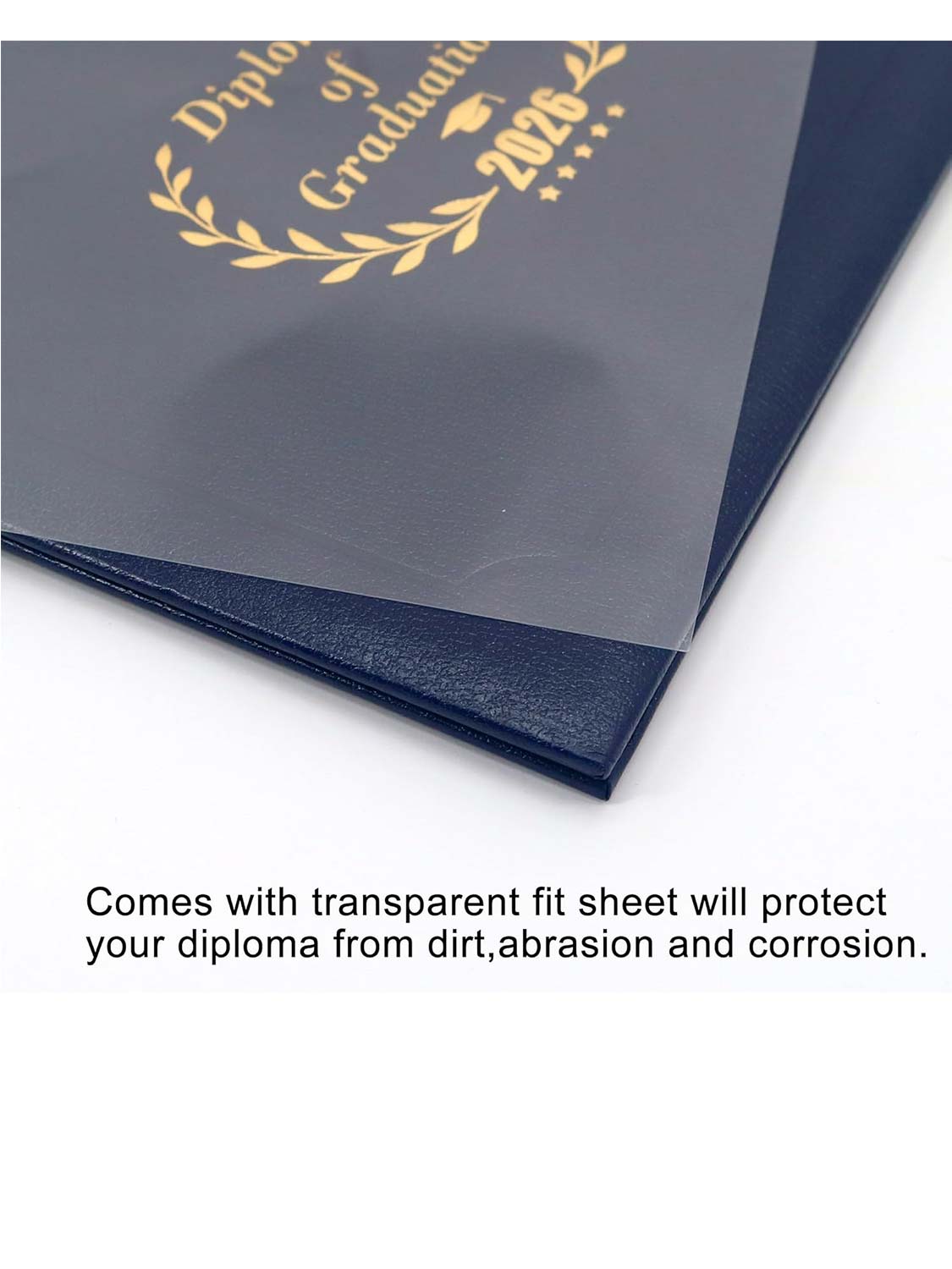 Class of 2026 Genuine Lychee Faux Leather Diploma Cover 8.5x11 - 2 Colors Available