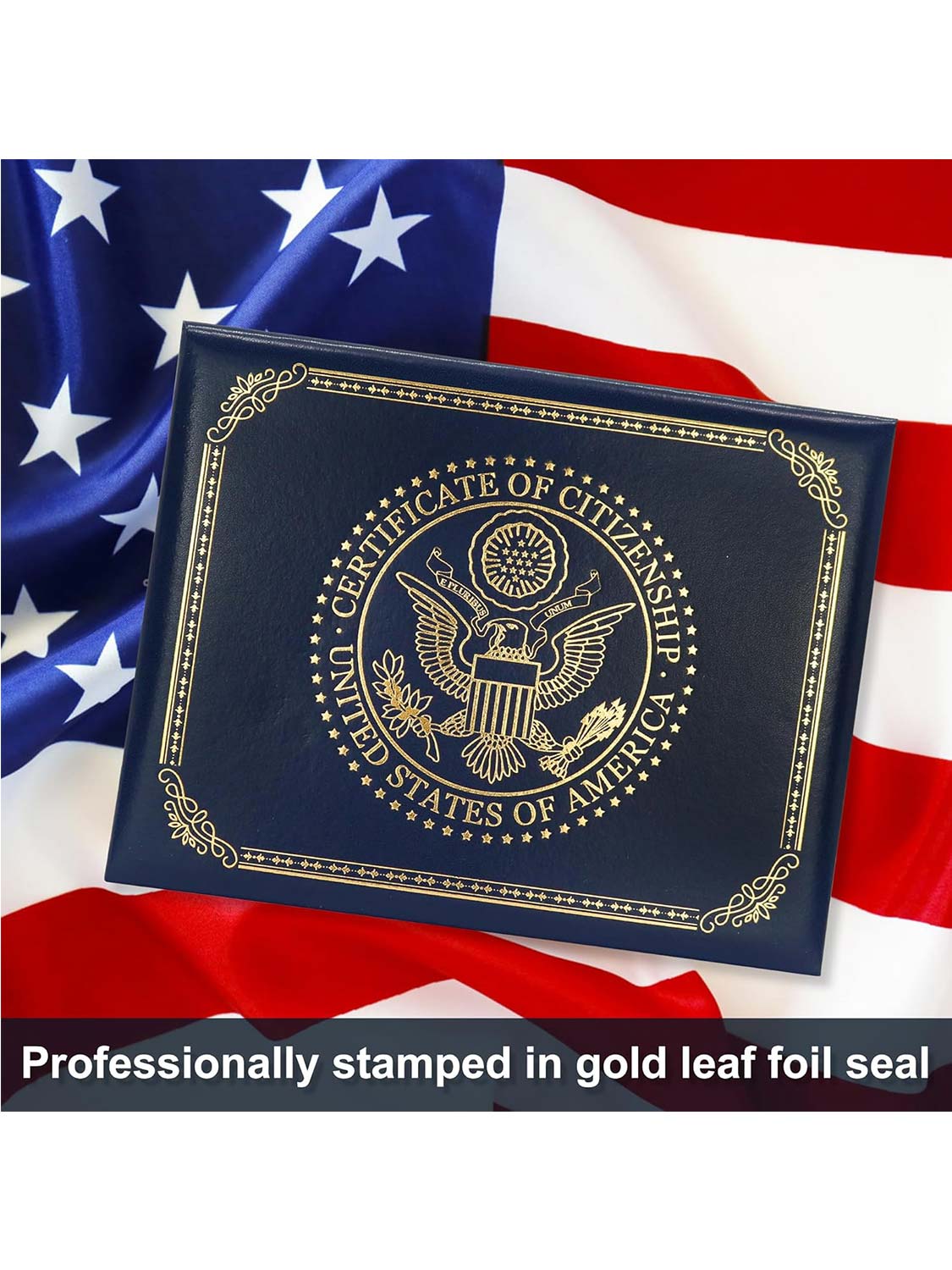 US Citizenship Certificate Holder Naturalization Smooth Leather Certificate Cover