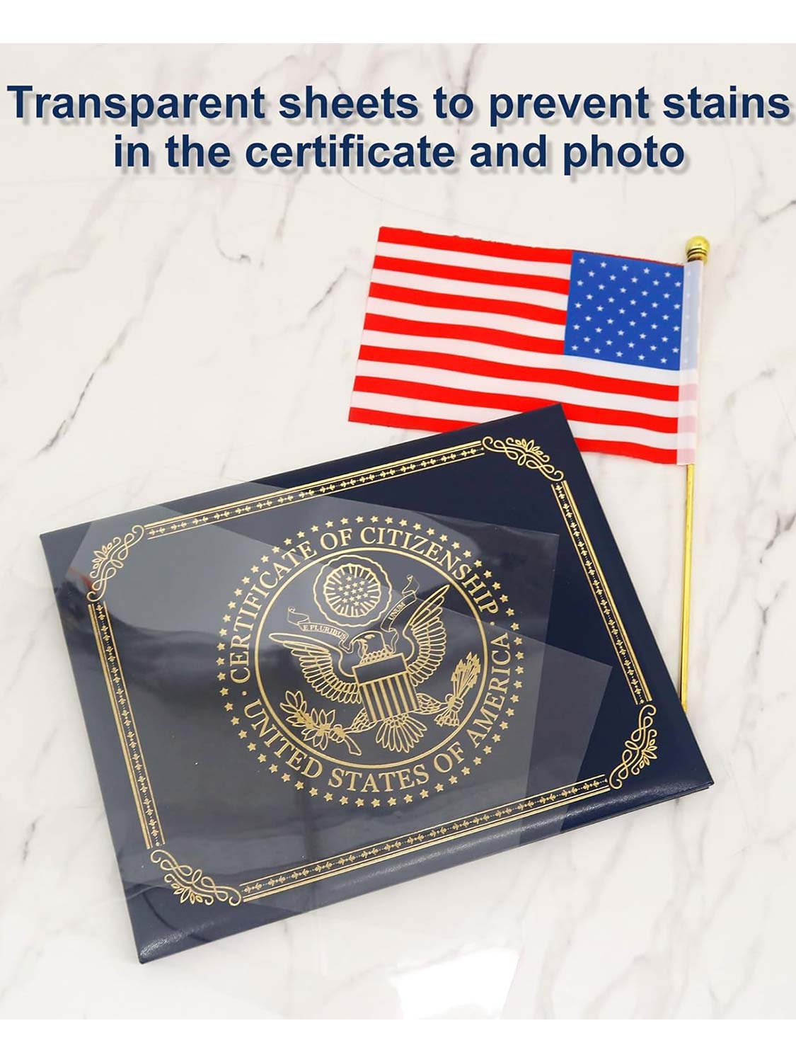 US Citizenship Certificate Holder Naturalization Smooth Leather Certificate Cover