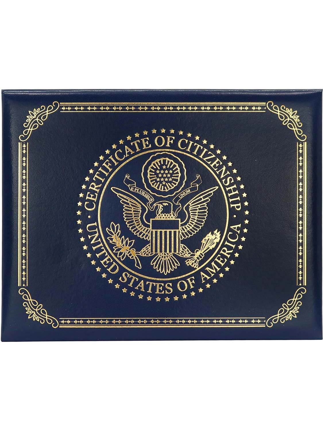 US Citizenship Certificate Holder Naturalization Smooth Leather Certificate Cover