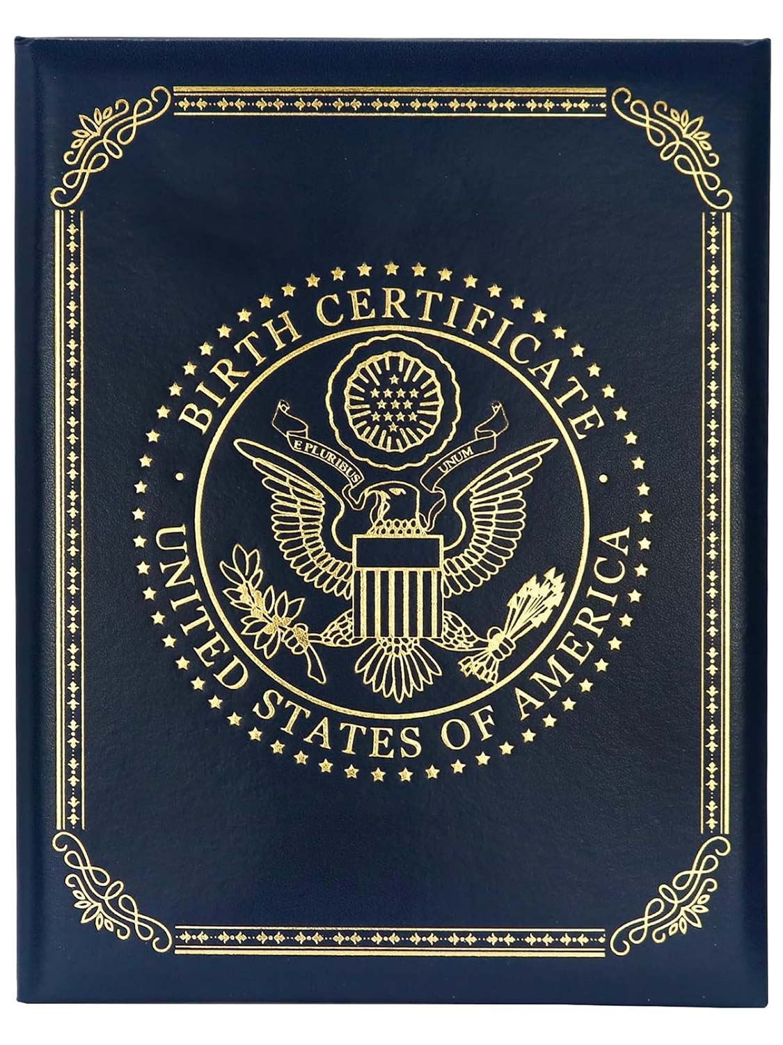 US Birth Certificate Holder Birth Panoramic Certificate Cover with logo Birth Certificate