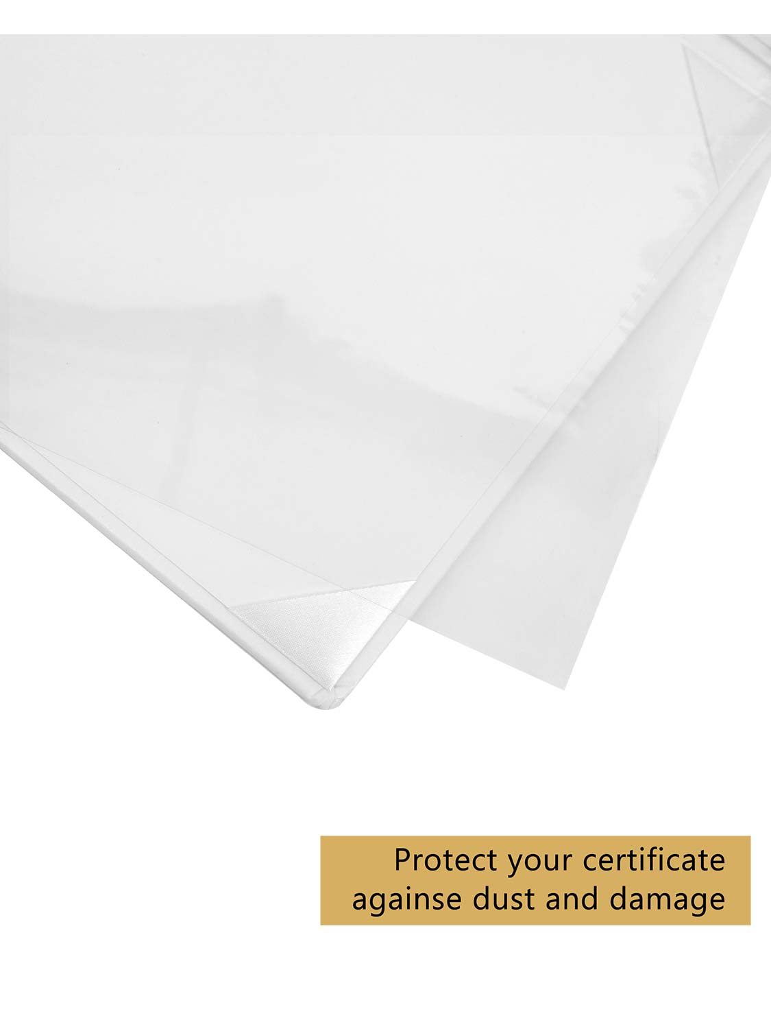 White Certificate of Marriage Imprinted Padded Diploma Cover 8.5x11