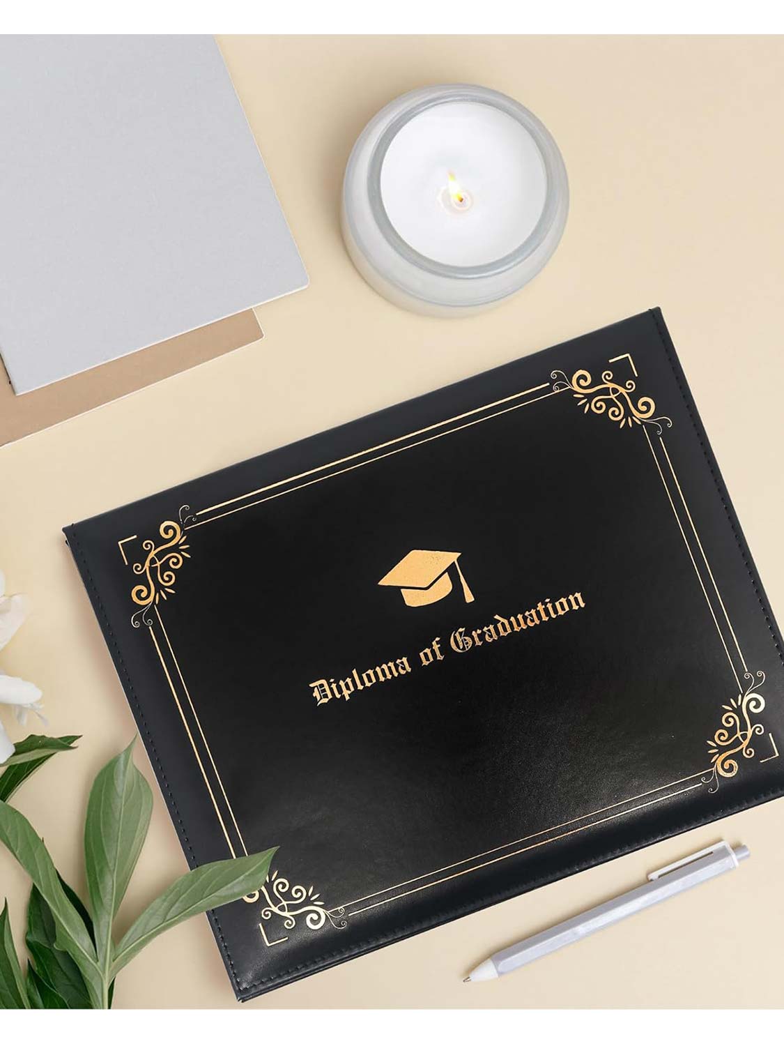 Imprinted Leatherette Padded Diploma Cover 8.5 x 11 - 2 Colors Available