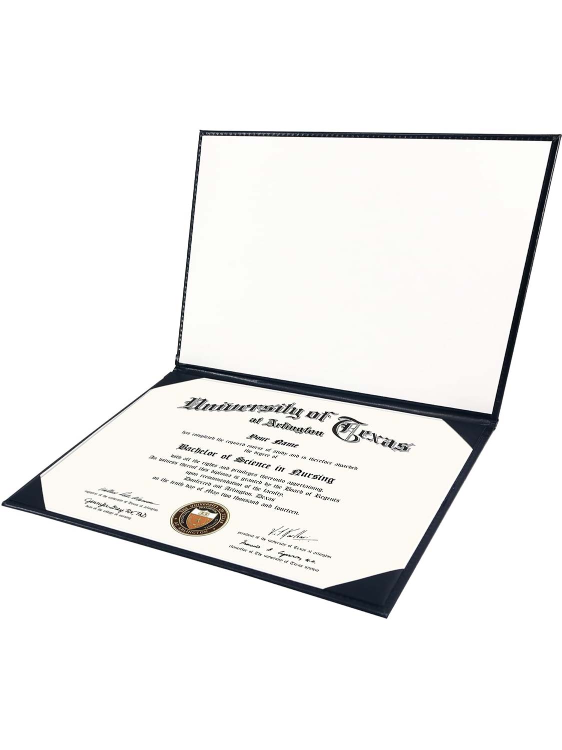 Imprinted Leatherette Padded Diploma Cover 8.5 x 11 - 2 Colors Available