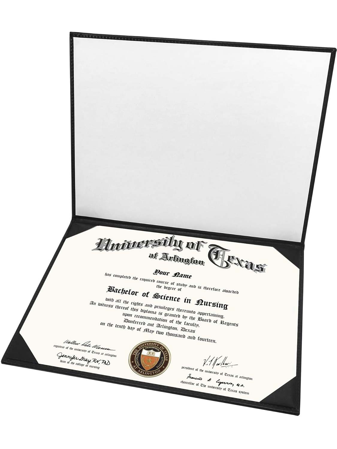 Plain Leatherette Padded Diploma Cover 8.5 x 11 - 2 Colors Available