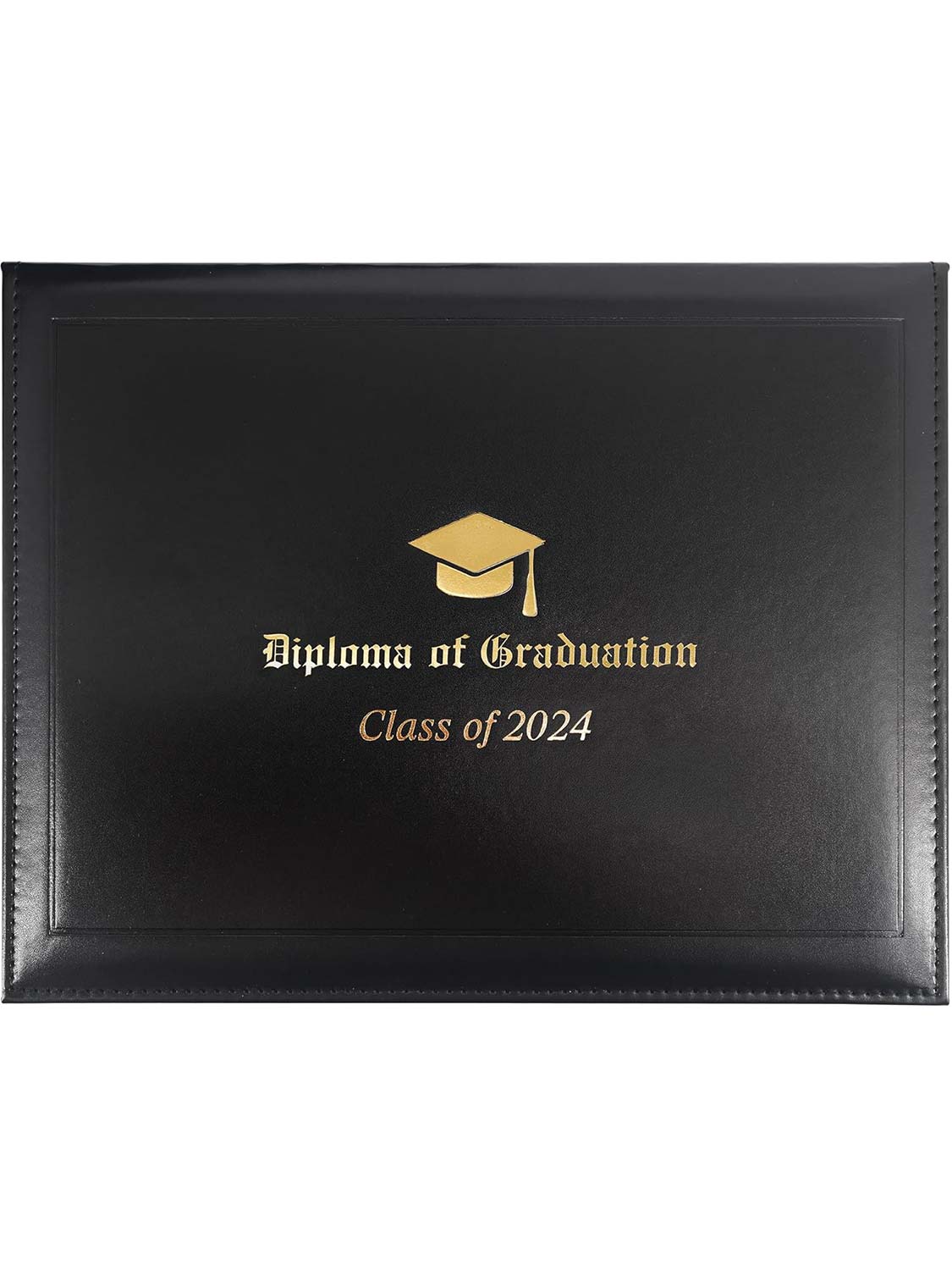 Imprinted Class of 2024 Leatherette Padded Diploma Cover 8.5 x 11 - 2 Colors Available