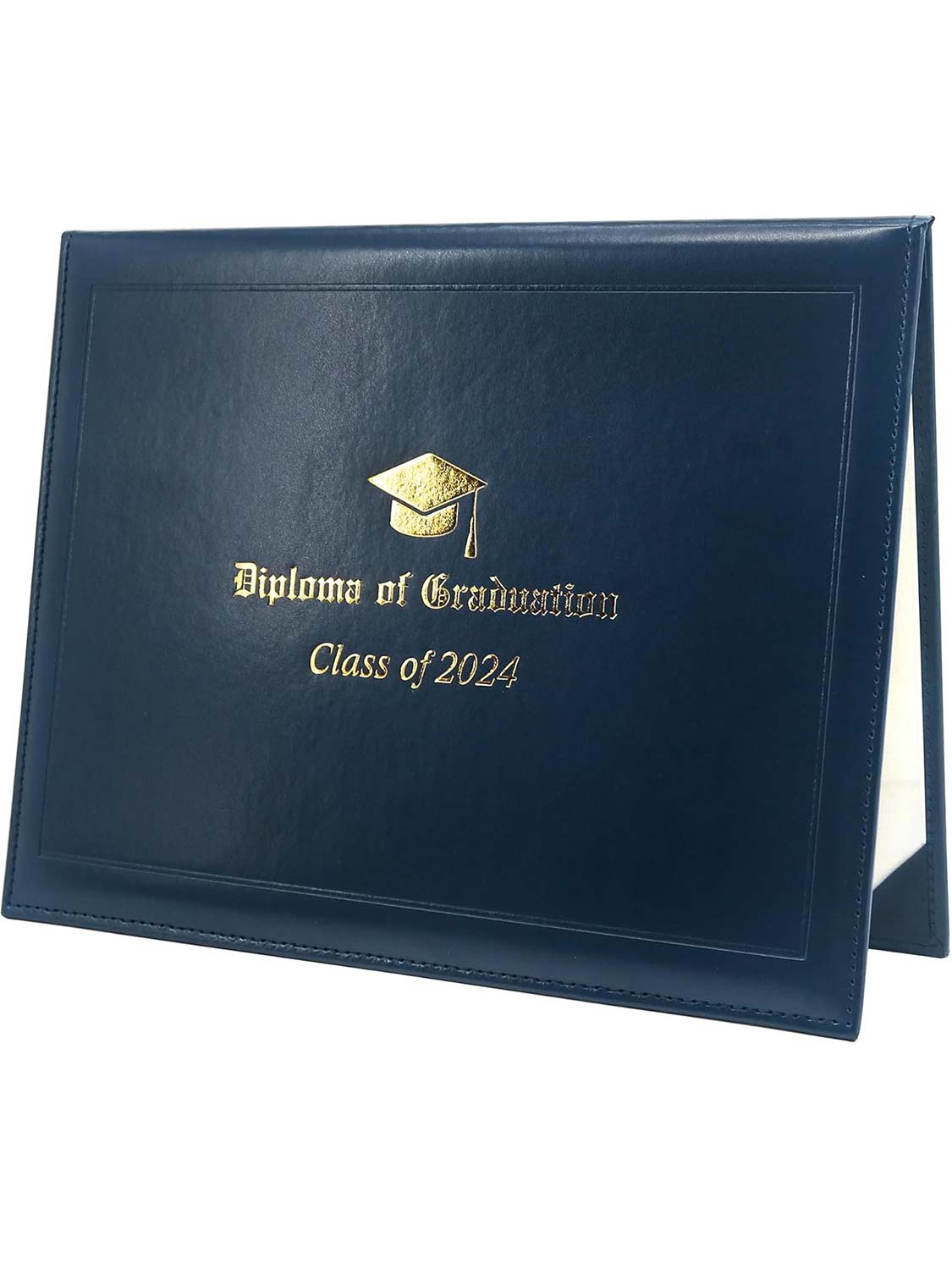 Imprinted Class of 2024 Leatherette Padded Diploma Cover 8.5 x 11 - 2 Colors Available