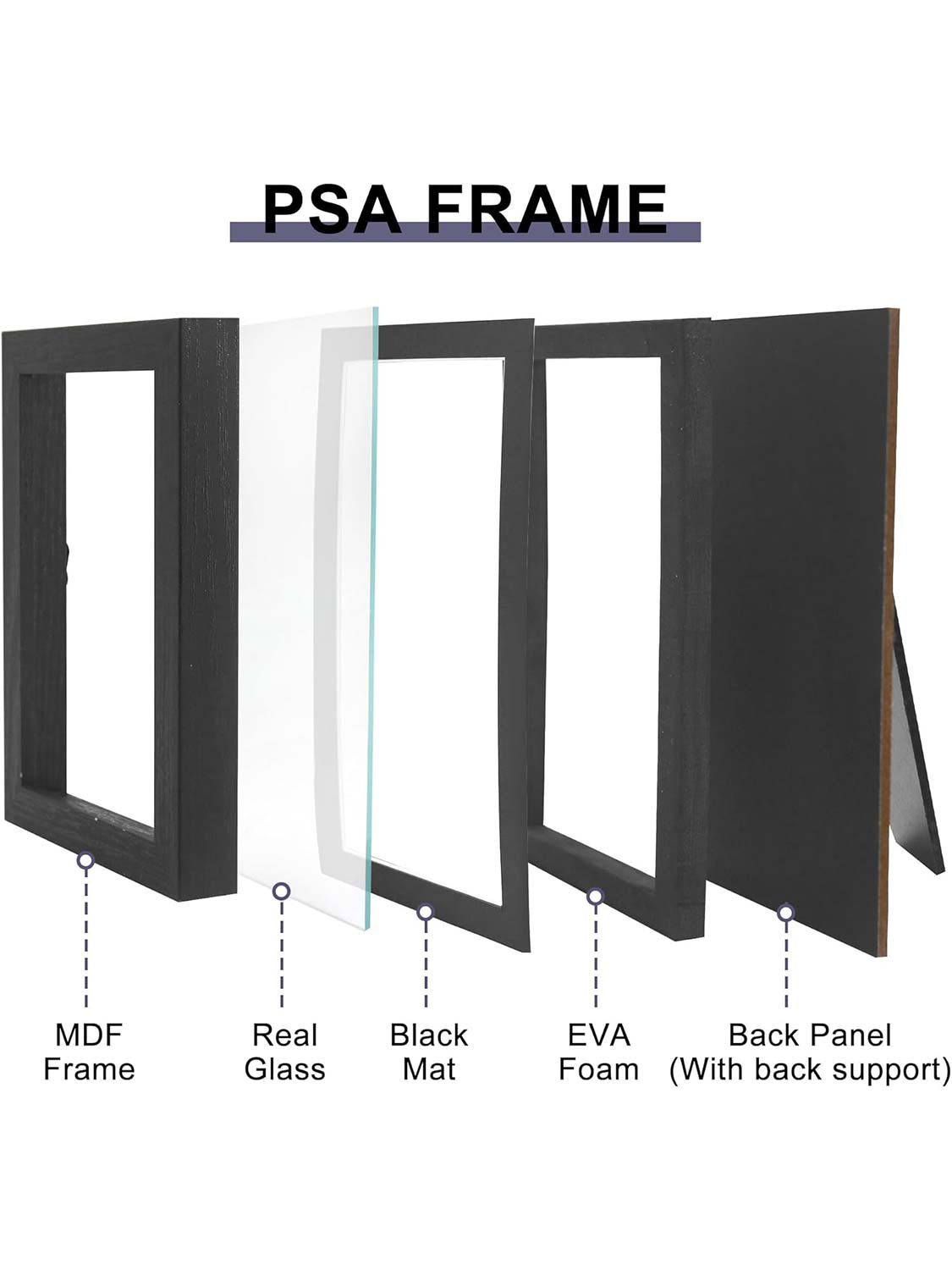 Wall Mount Baseball Trading Card Display Case fit for PSA Graded Basketball Football Cards - 2 Styles Available