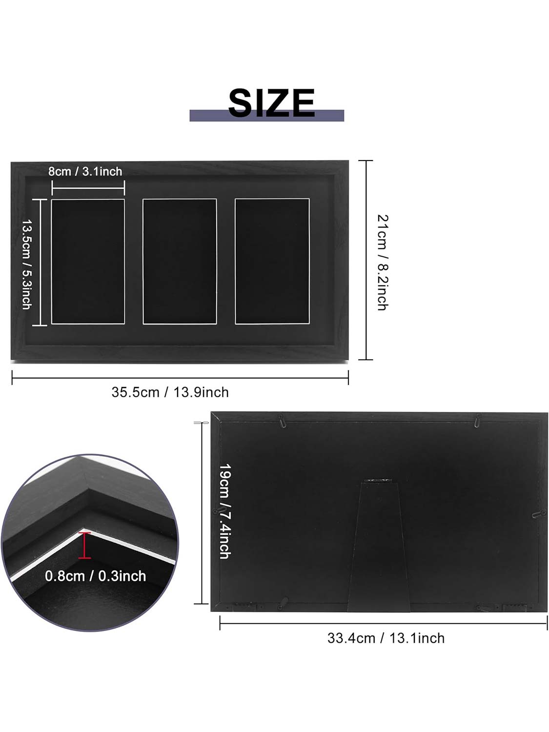 Wall Mount Baseball Trading Card Display Case fit for PSA Graded Basketball Football Cards - 2 Styles Available