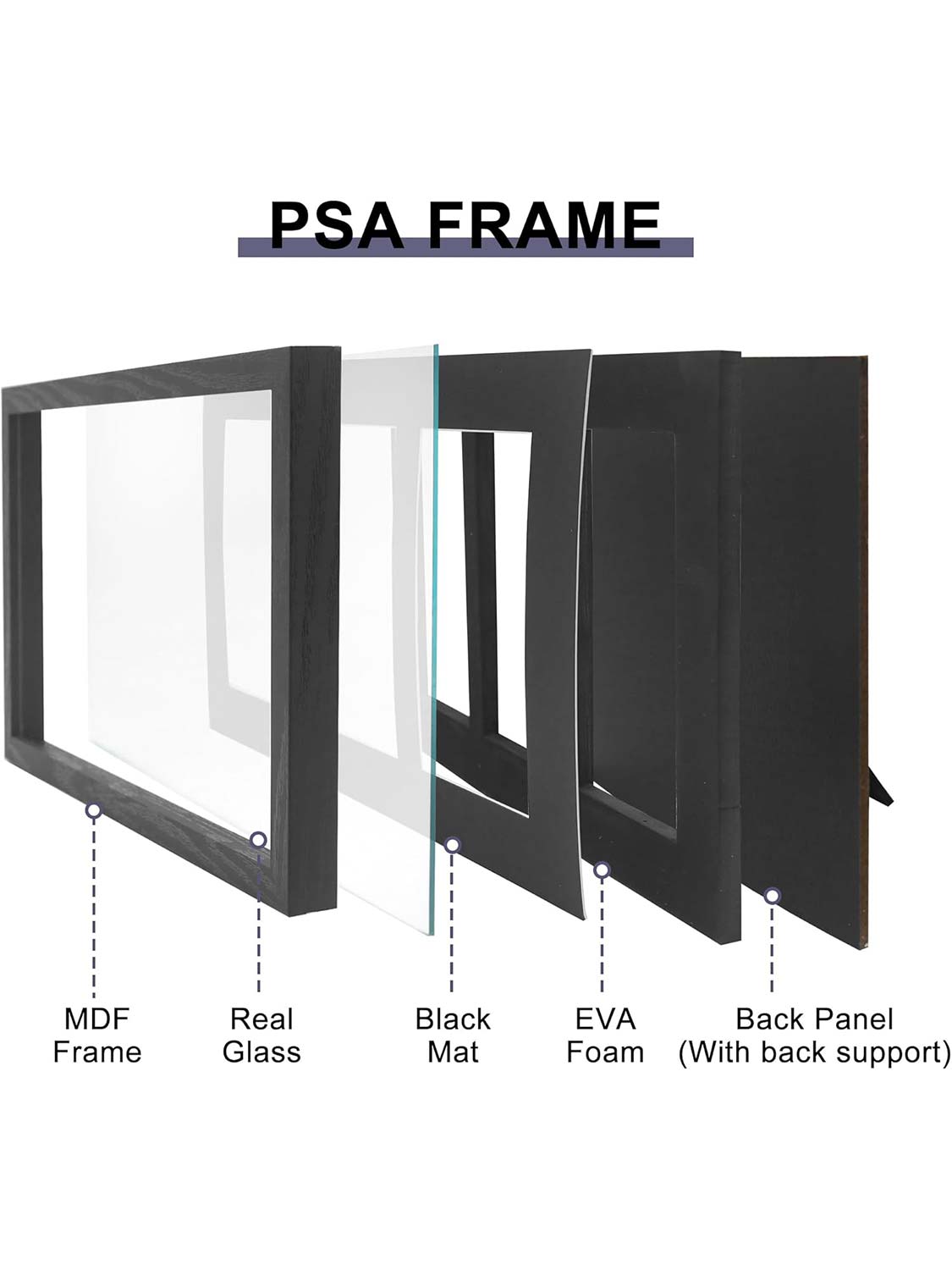 Wall Mount Baseball Trading Card Display Case fit for PSA Graded Basketball Football Cards - 2 Styles Available