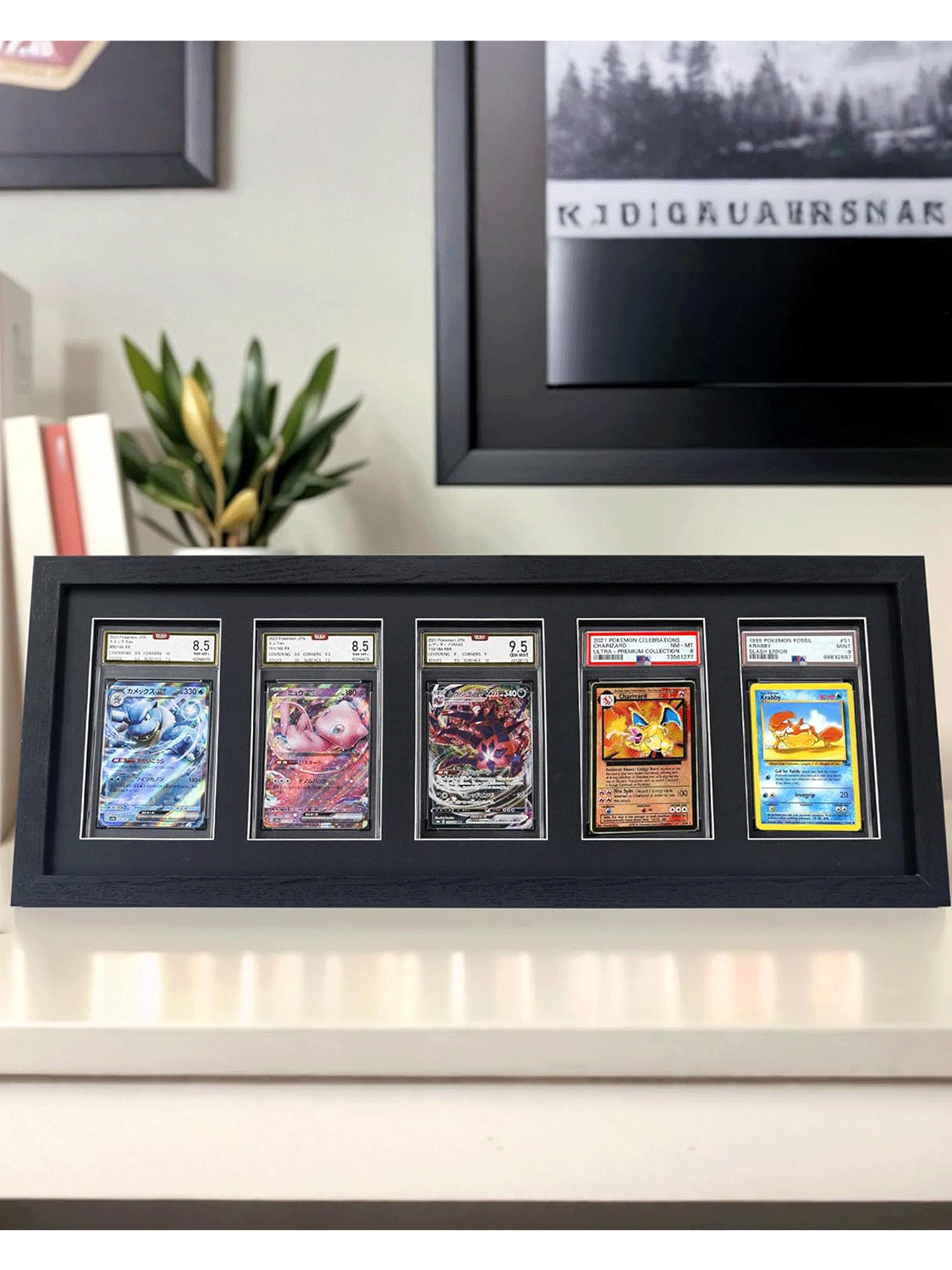 Wall Mount Baseball Trading Card Display Case fit for PSA Graded Baske Wall Mount Baseball Trading Card Display Case fit for PSA Graded Baske