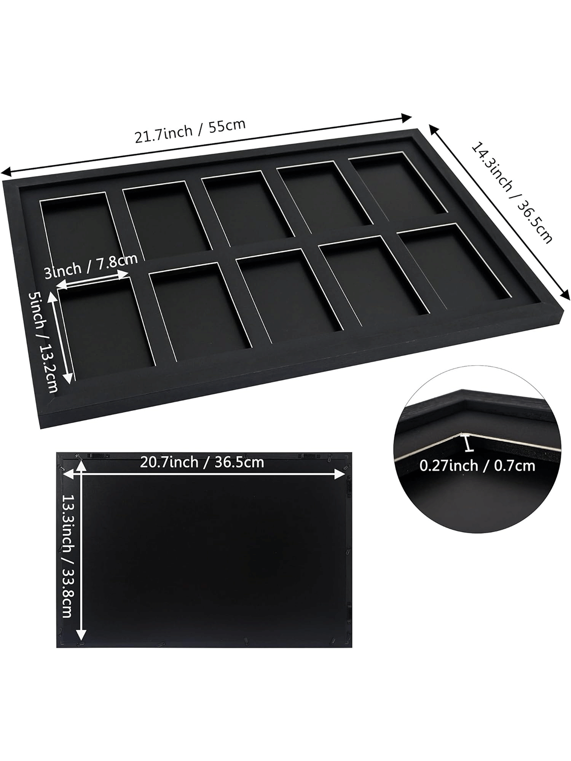 Wall Mount Baseball Trading Card Display Case fit for PSA Graded Basketball Football Cards - 4 Styles Available