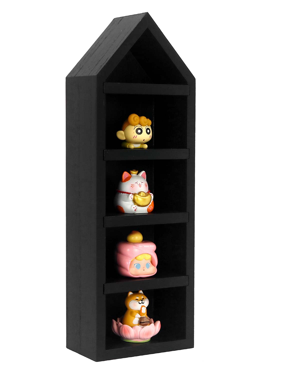House Shaped Shadow Box with Removeable Shelves - Various Colors & Sizes Available