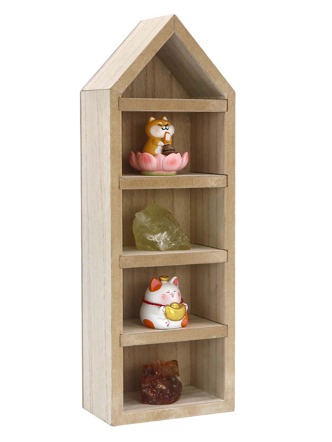 House Shaped Shadow Box with Removeable Shelves - Various Colors & Sizes Available