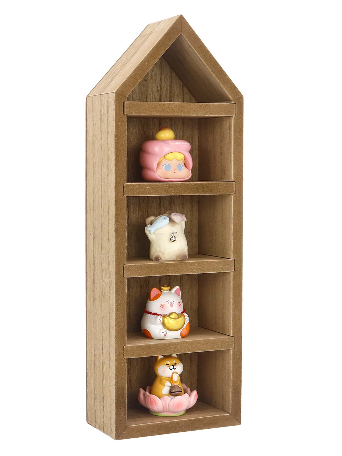 House Shaped Shadow Box with Removeable Shelves - Various Colors & Sizes Available