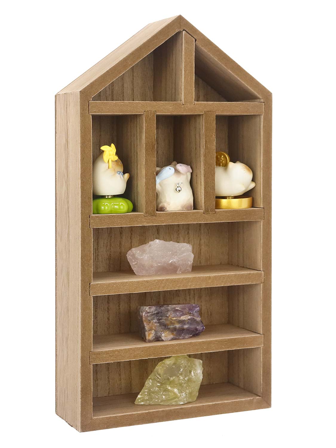 House Shaped Shadow Box with Removeable Shelves - Various Colors & Sizes Available