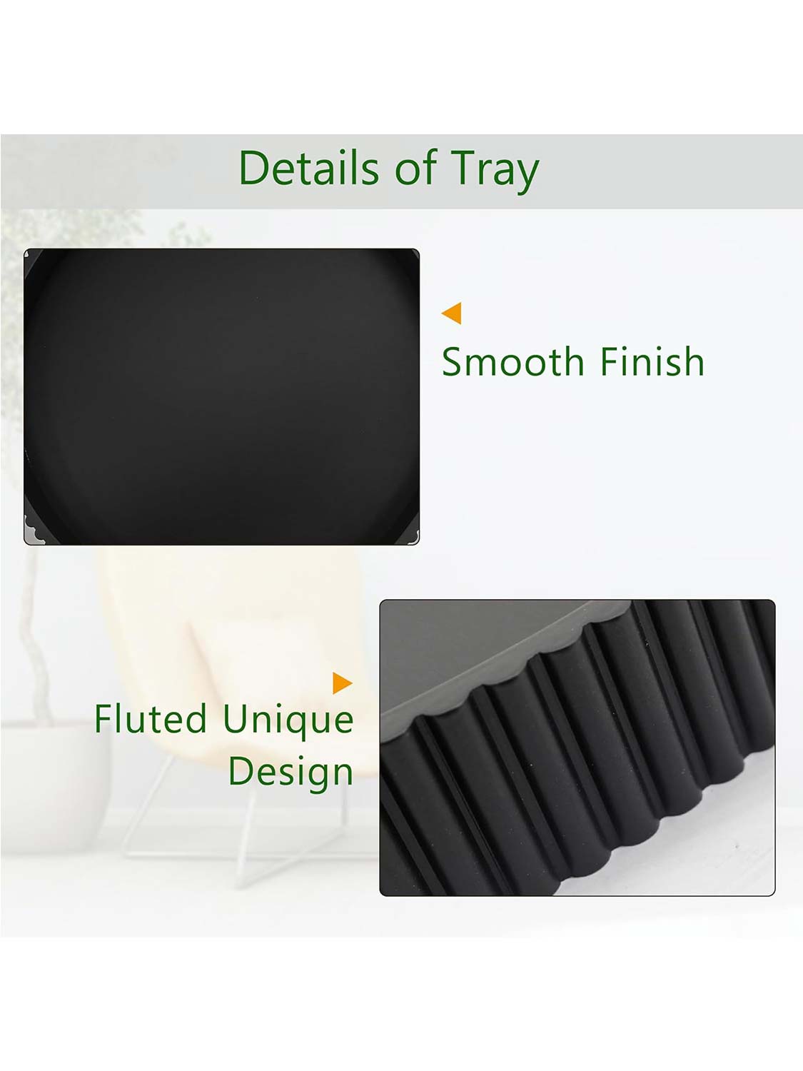 11.8" Wooden Round Decorative Serving Table Trays - 4 Colors Available
