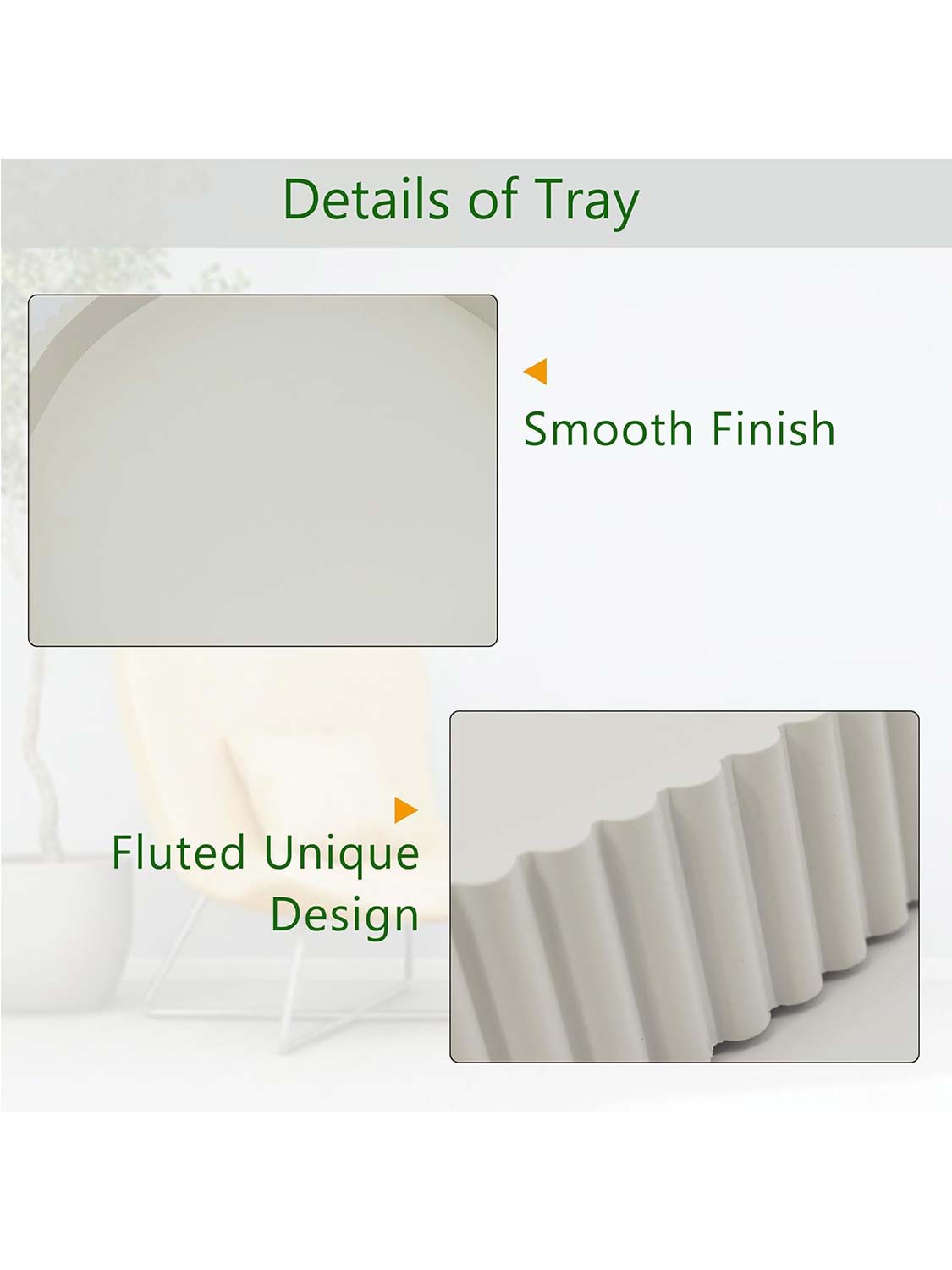 11.8" Wooden Round Decorative Serving Table Trays - 4 Colors Available