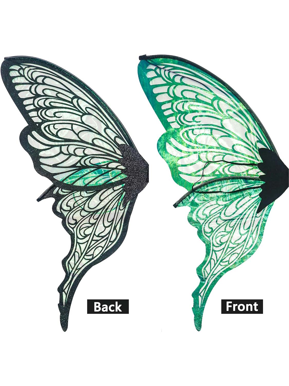 Sparkly Organza Butterfly Fairy Wings Set for Cosplay - 32*30