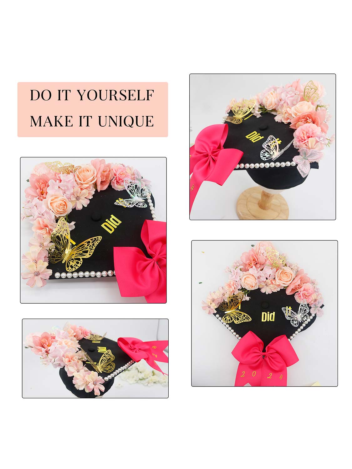 Graduation Cap Decoration Kit DIY Craft - 3 Colors Available