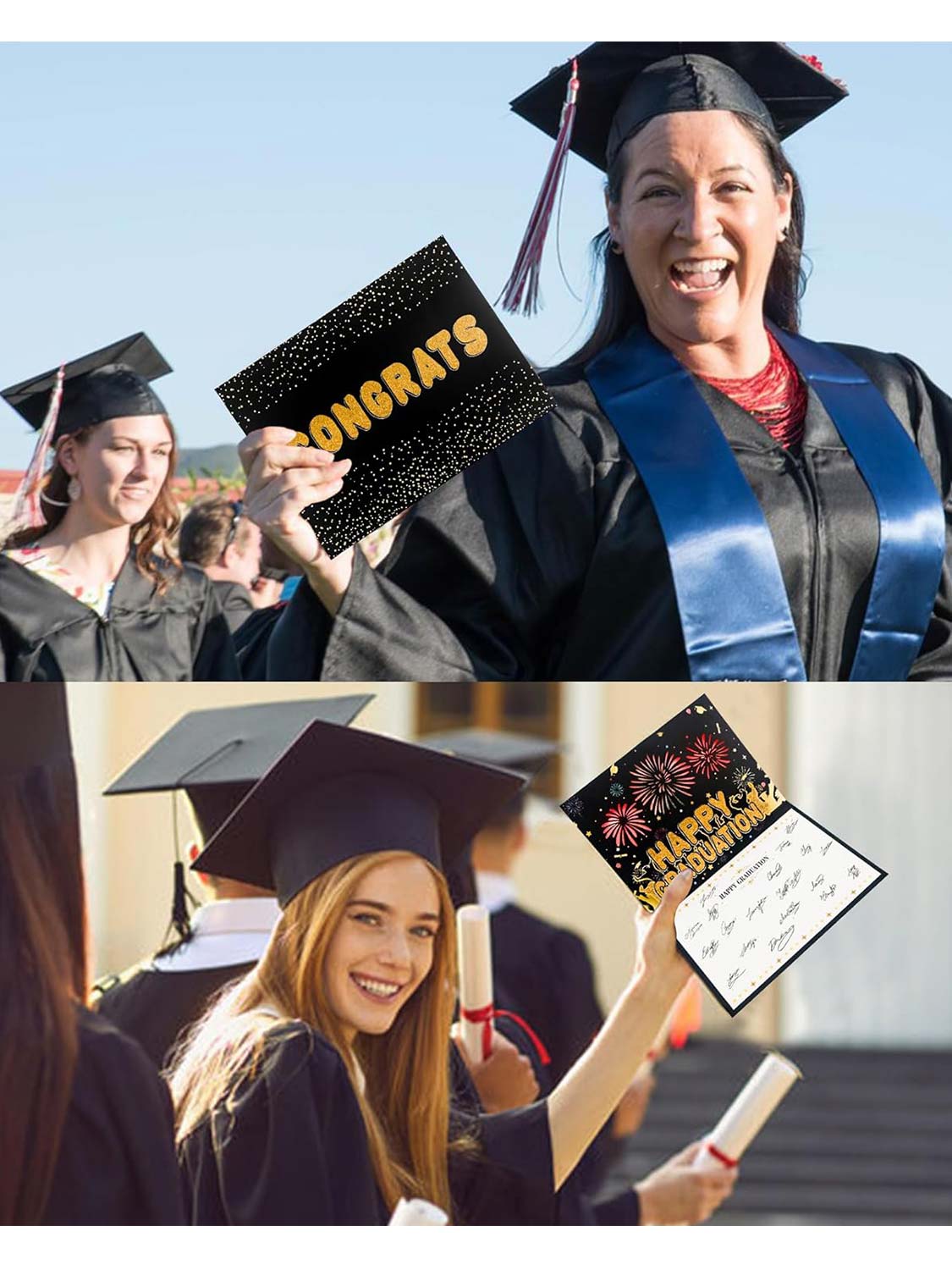 Pop Up Graduation Greeting Card with Fireworks, Cheers, and DIY Recording Sounds