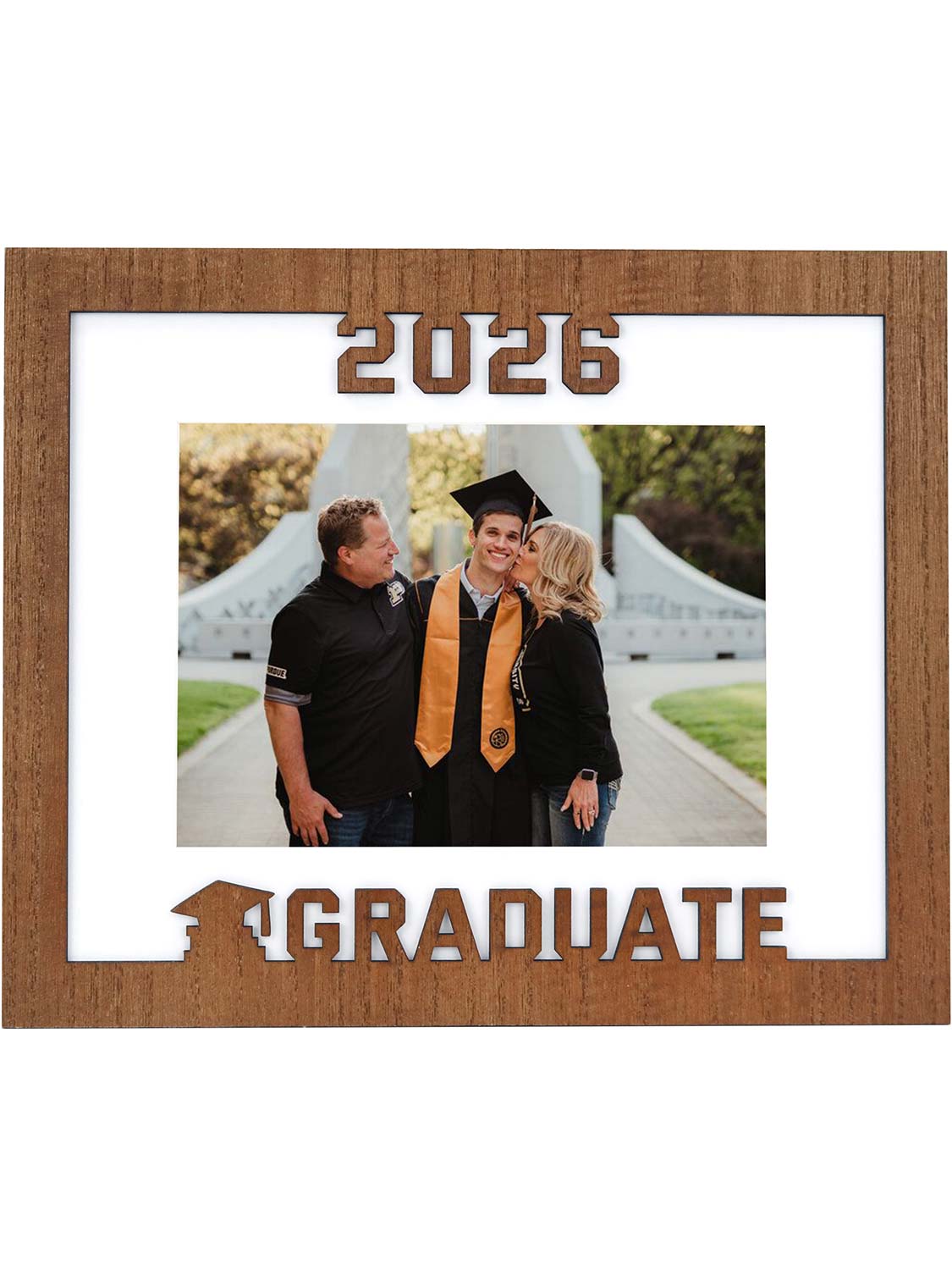 Class of 2026 Graduation Laser Engraved Wood Photo Frame for 5x7 & 8x10 Photo - 4 Styles Available