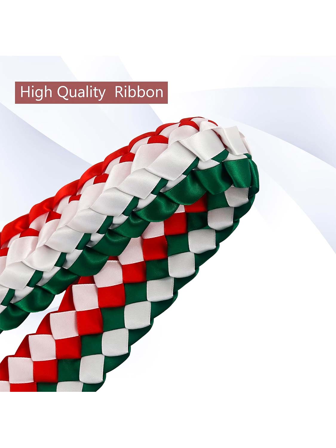 Graduation National Flag Color Ribbon Lei Braided Necklace