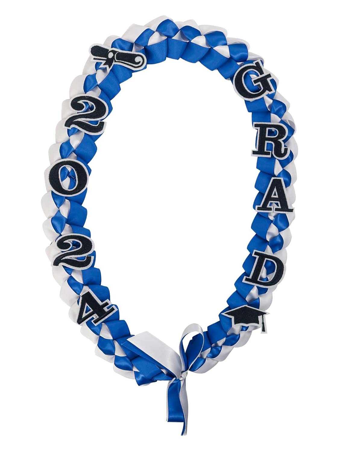 Graduation 2024 Embroidery Ribbon Lei Braided Necklace