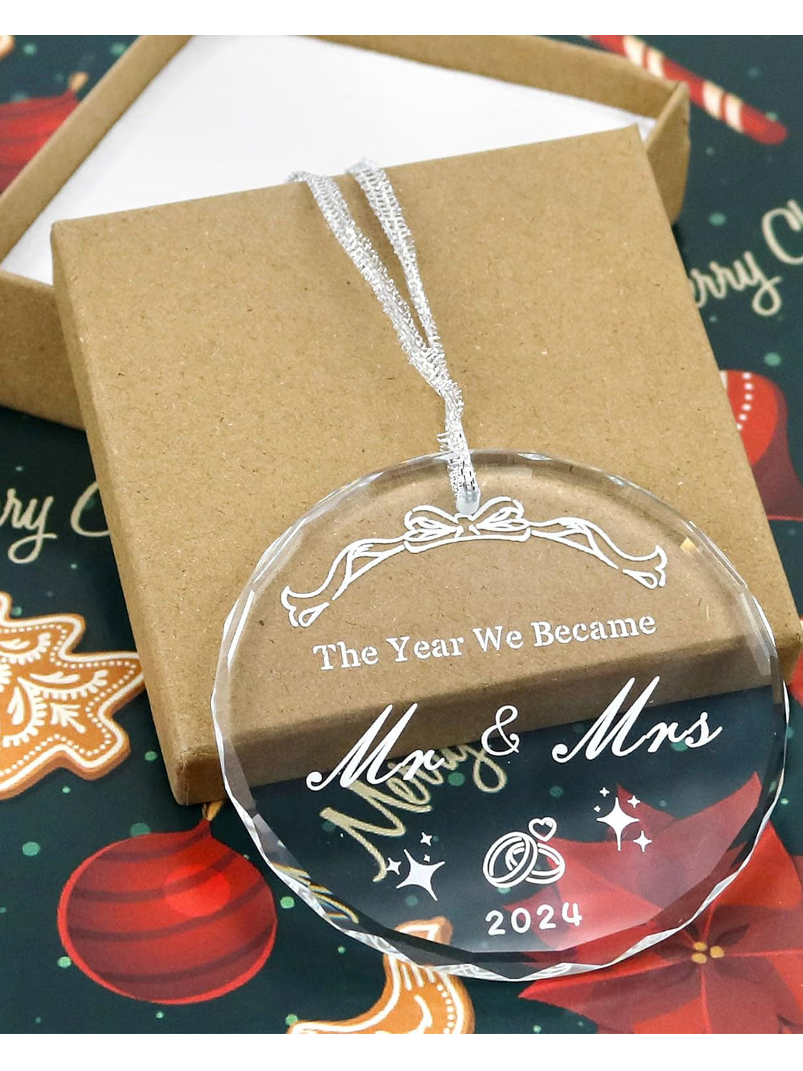 2024 Glass Ornament Gift for New House Couples and Newlyweds - 4 Styles Available