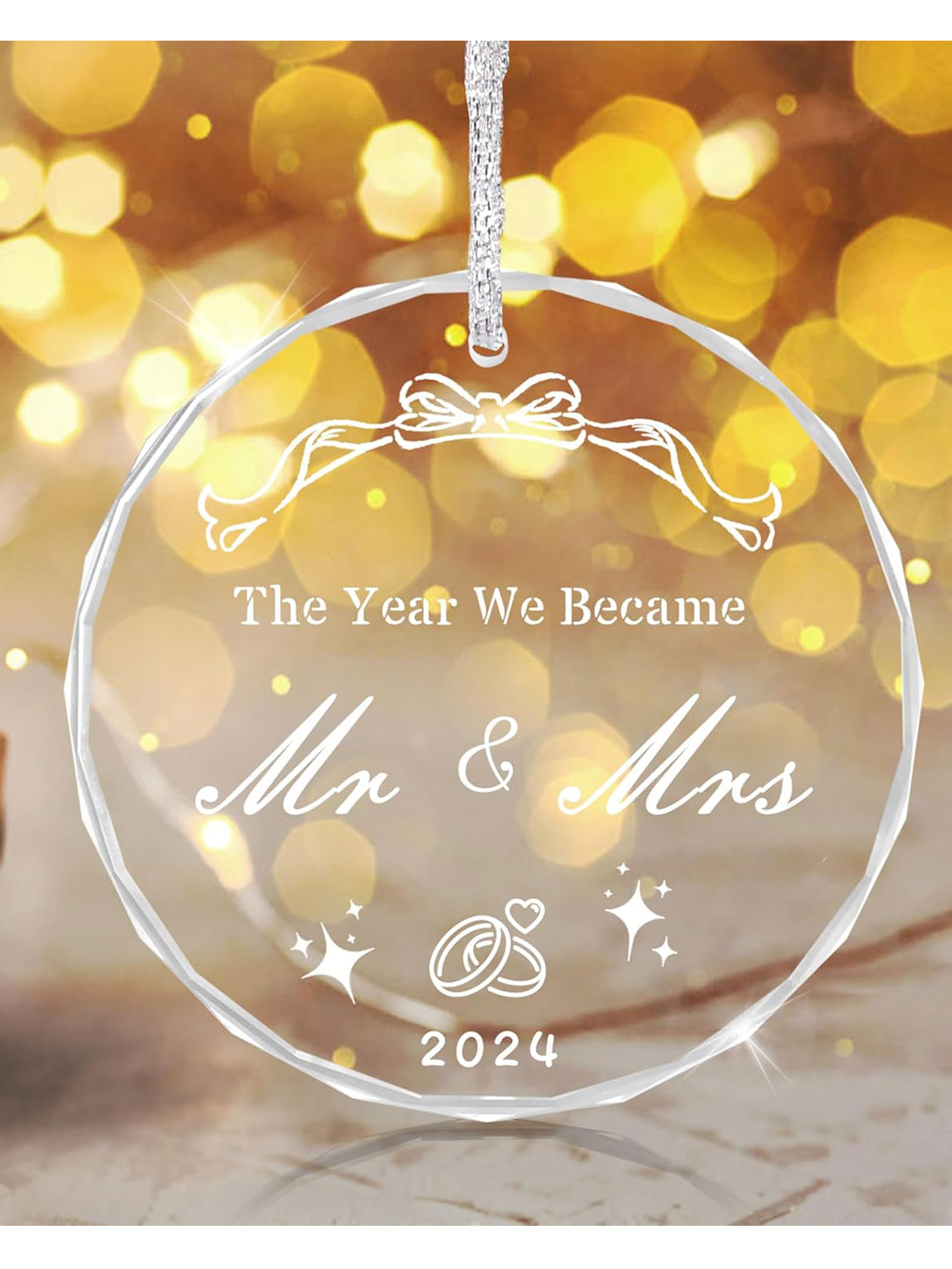 2024 Glass Ornament Gift for New House Couples and Newlyweds - 4 Styles Available