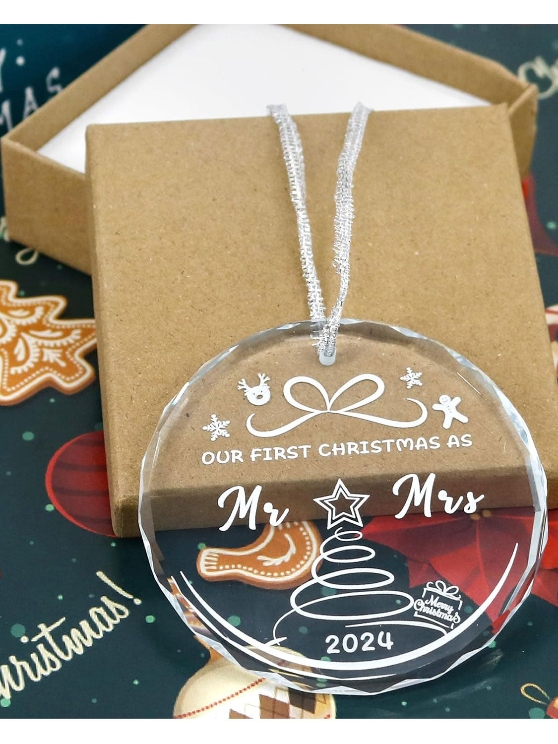 2024 Glass Ornament Gift for New House Couples and Newlyweds - 4 Styles Available