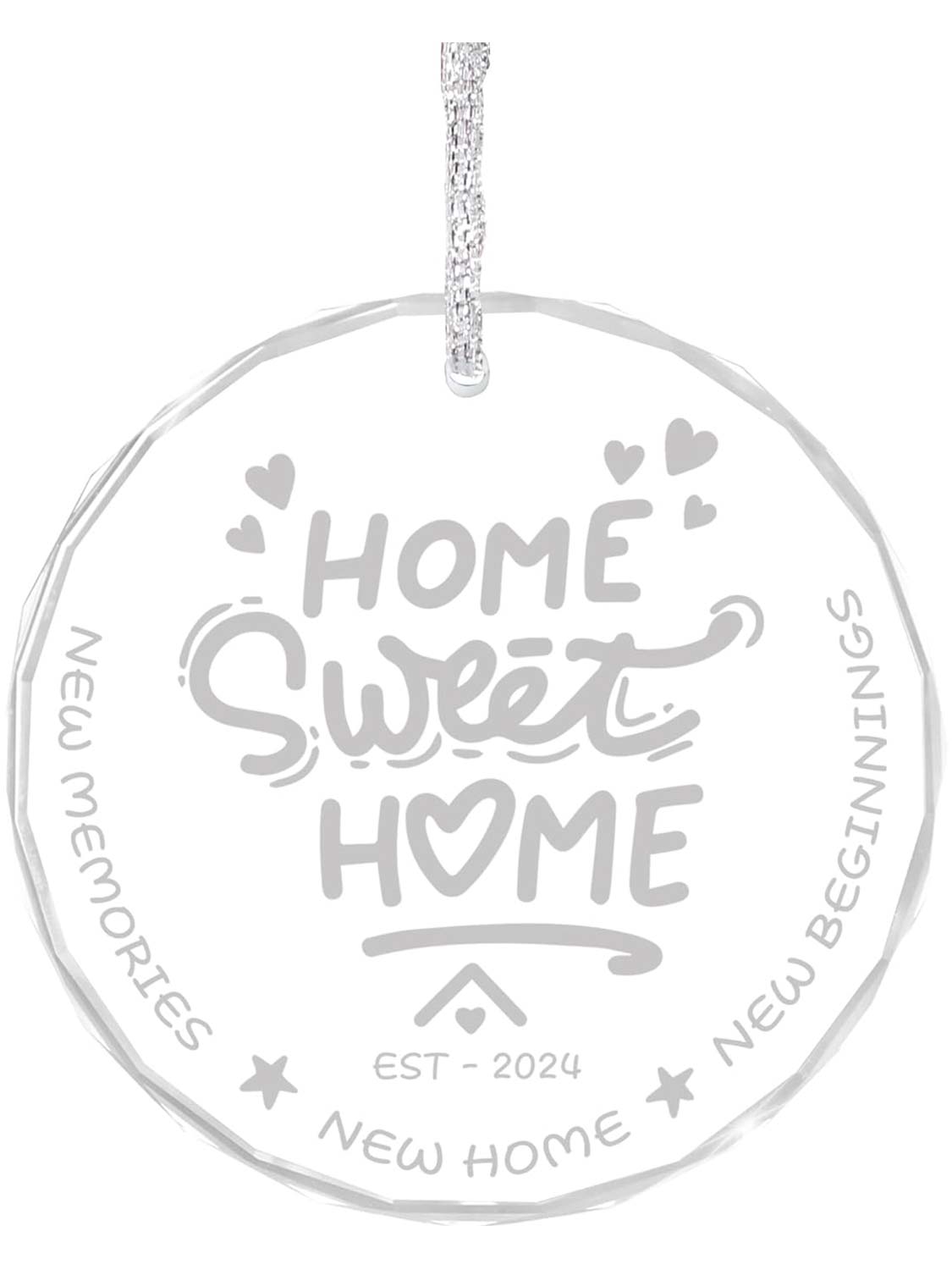 2024 Glass Ornament Gift for New House Couples and Newlyweds - 4 Styles Available