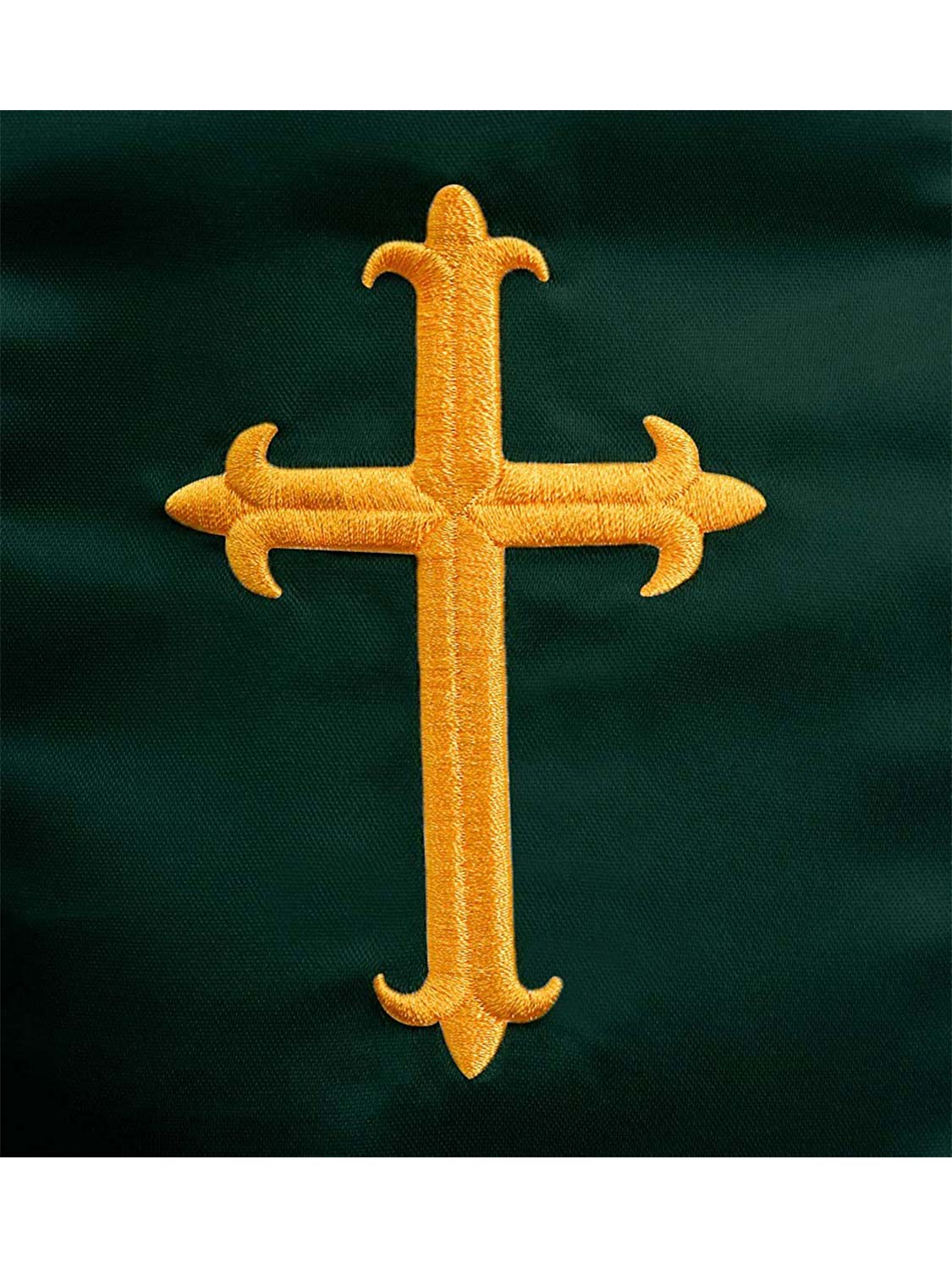 Clerical Stole with Embroidered Cross - 5 Colors Available