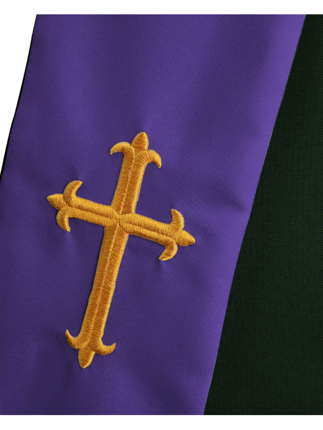 Reversible Clergy Stole with Embroidered Crosses